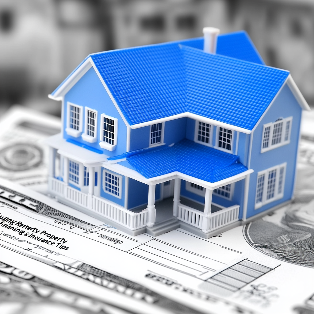 seo-optimized-buying-rental-property-header.jpg Header image displaying icons for home financing, insurance umbrella, and checklist with title “Buying Rental Property: Financing & Insurance Tips”