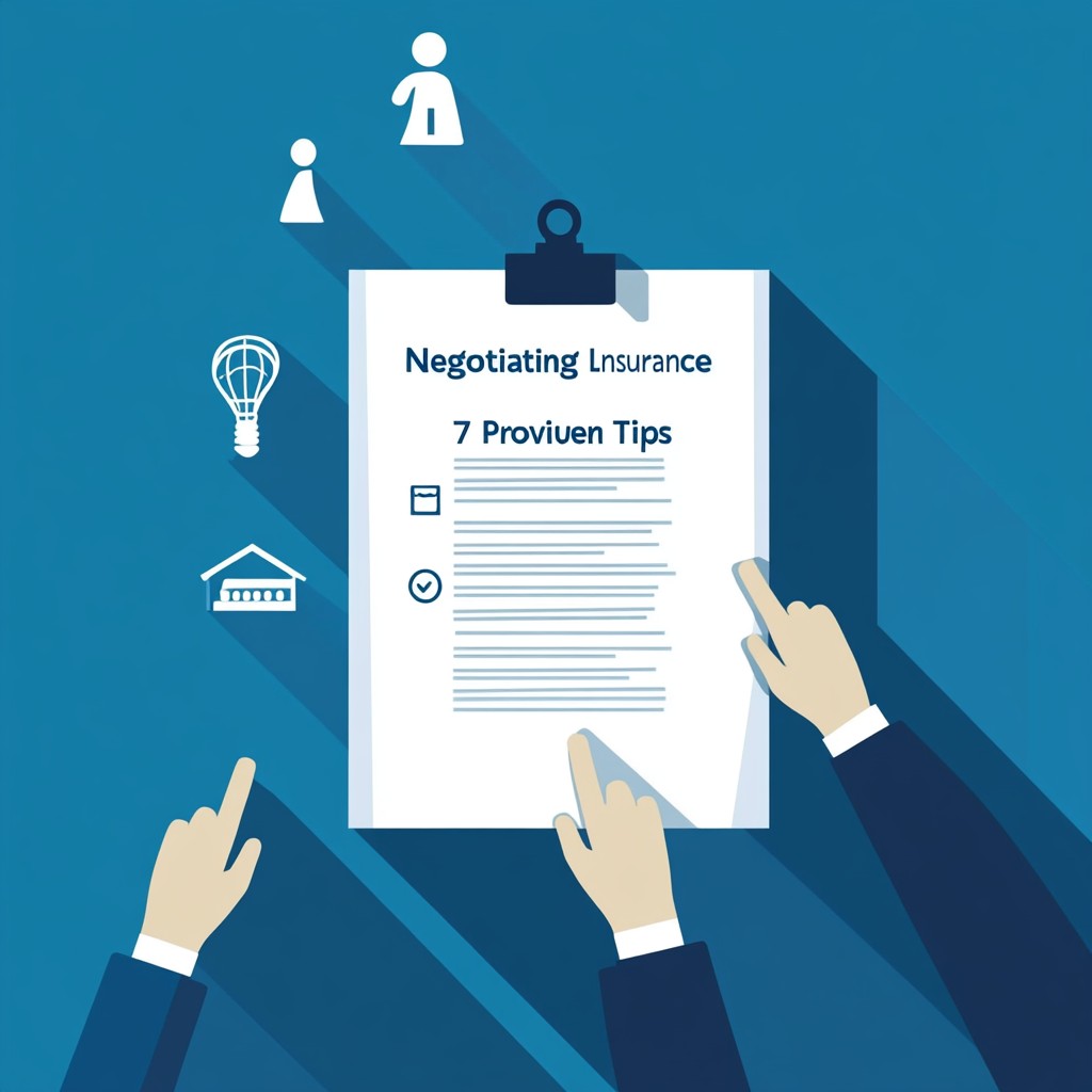 seo-optimized-negotiating-lower-insurance-premiums-header.jpg Header image illustrating negotiation handshake, insurance document, and downward savings icon for premium negotiation