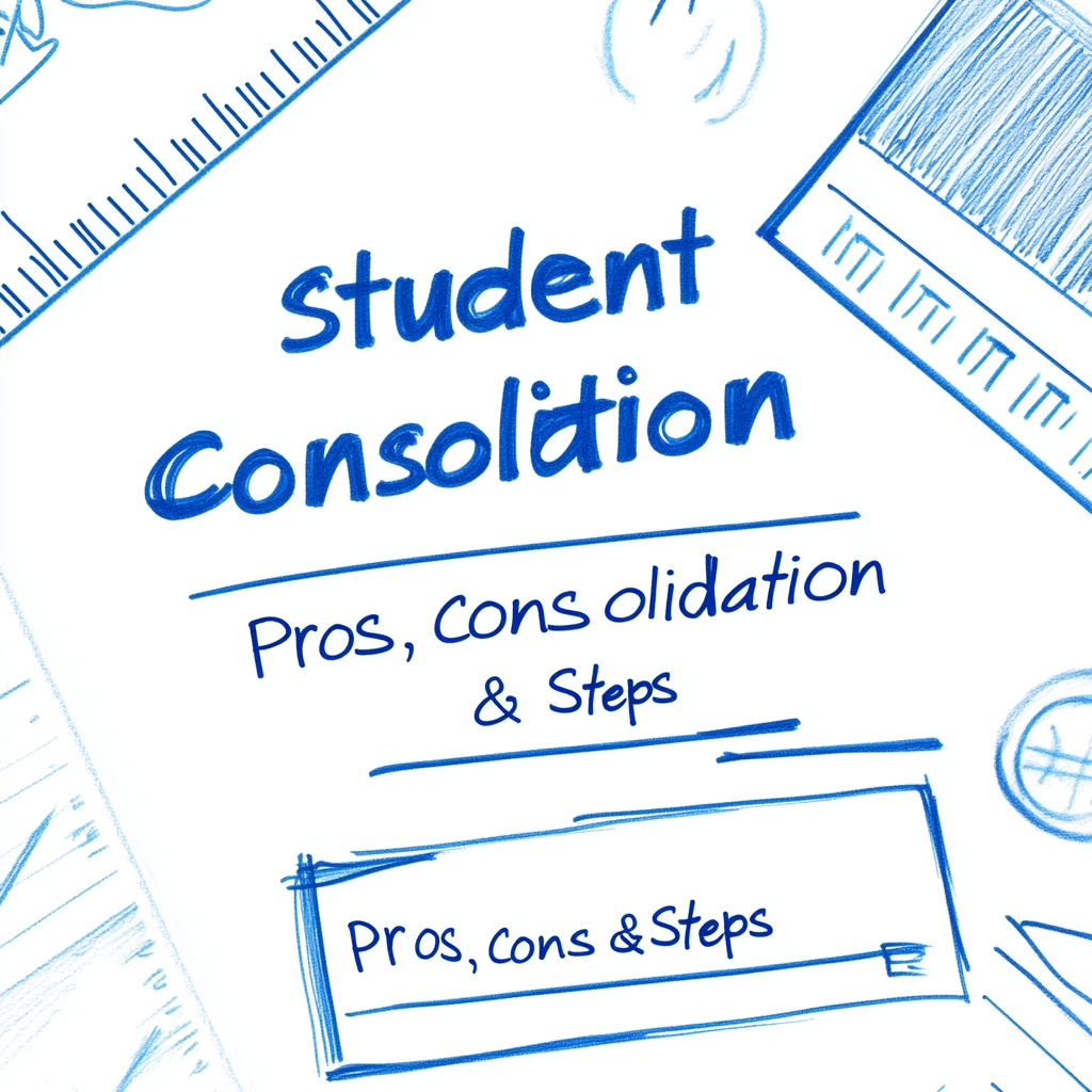 seo-optimized-student-loan-consolidation-header.jpg Header image showing icons for pros, cons, and steps surrounding the title “Student Loan Consolidation: Pros, Cons & Steps”